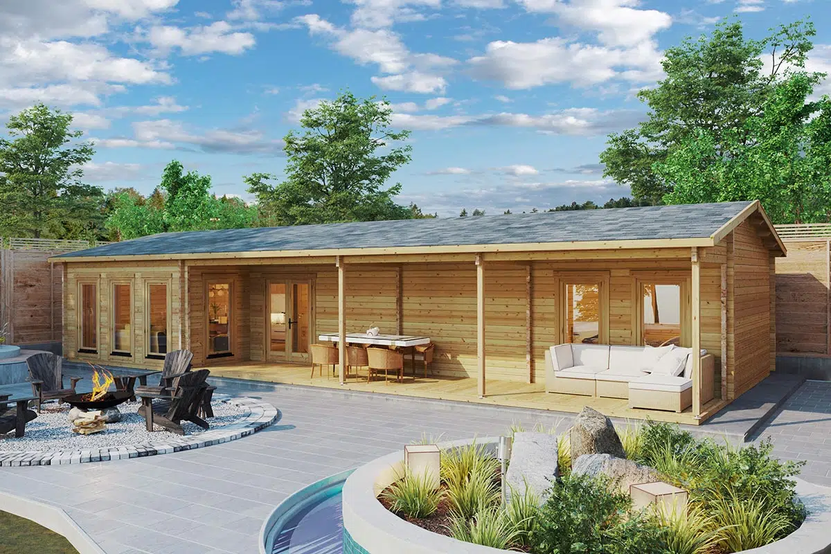 Four room wooden house