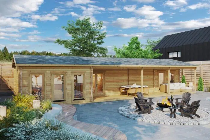 Four room wooden house