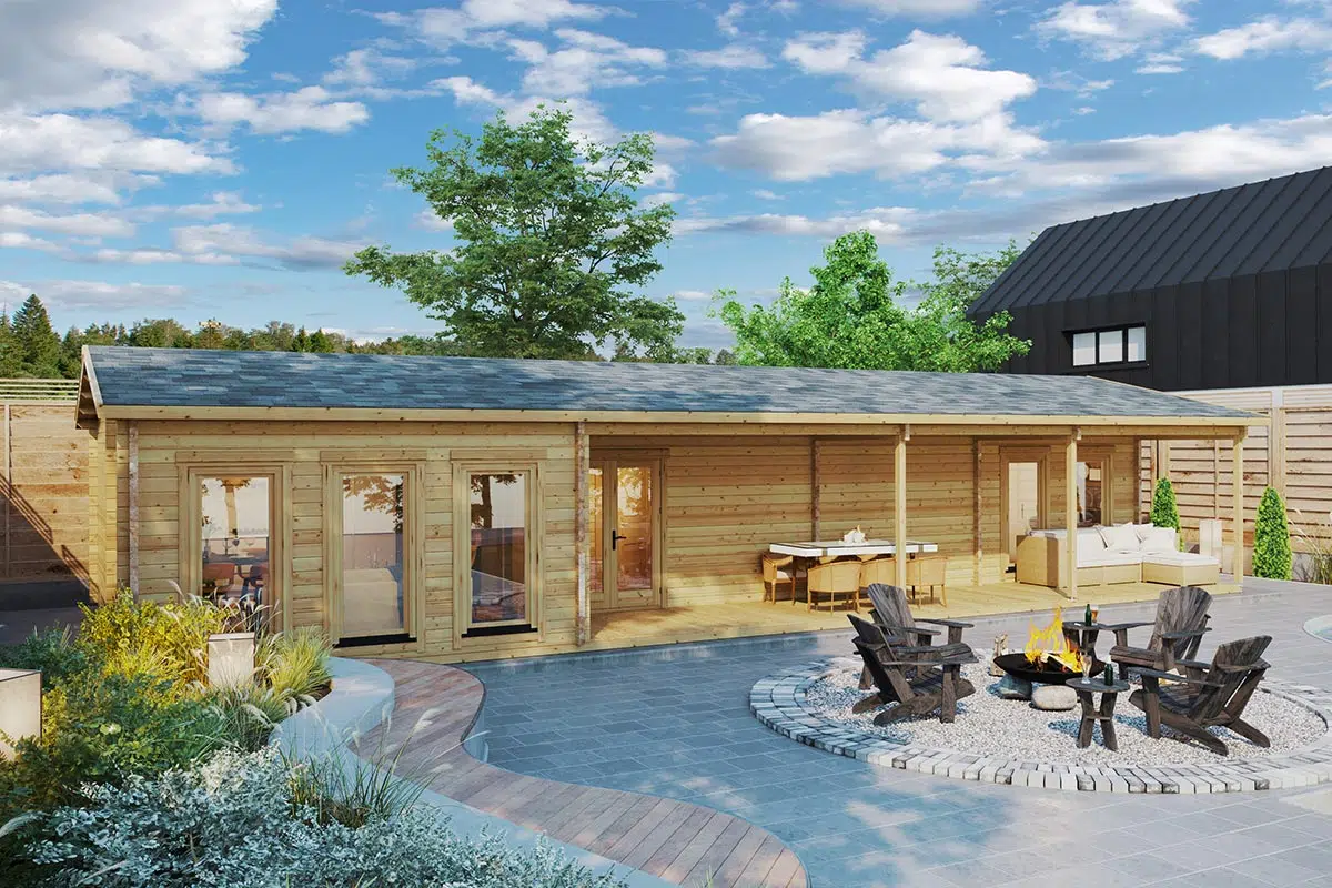 Four room wooden house