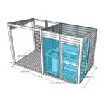 Small sauna with porch "Felix" | 4 x 2 m