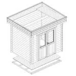 Small garden studio "Bob Workshop" 5m² | 3 x 2 m | 44mm
