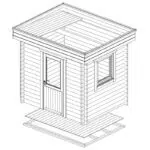 Small garden house "Bob Room" 5m² | 3 x 2 m | 44mm