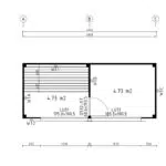 Large contemporary sauna "Lyngen" 10m² | 5 x 2 m | 40mm (thermowood)