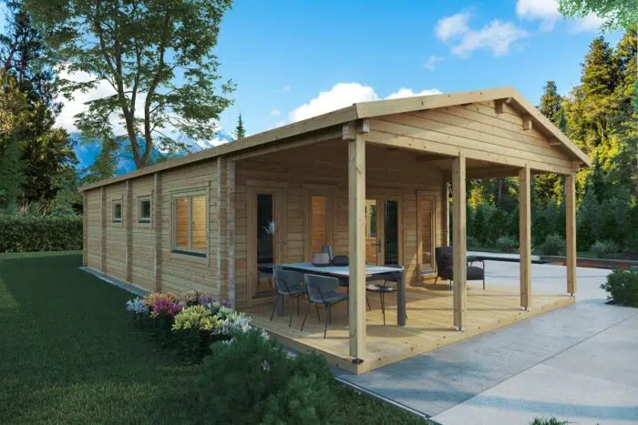 Log cabin Bergen 88 outside view