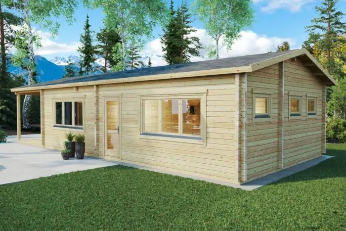 Log cabin Bergen 88 outside view