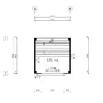 Small outdoor sauna room "Lyse" 4m² | 2 x 2 m | 40mm (thermowood)