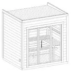 Small modern garden sauna "Sogne" 5m² | 3 x 2 m | 40mm (thermowood)