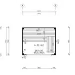 Small modern garden sauna "Sogne" 5m² | 3 x 2 m | 40mm (thermowood)