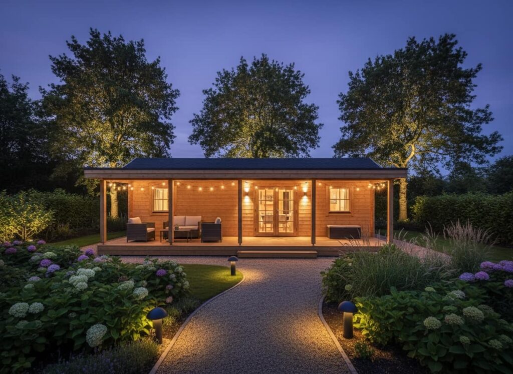 garden building outdoor lighting